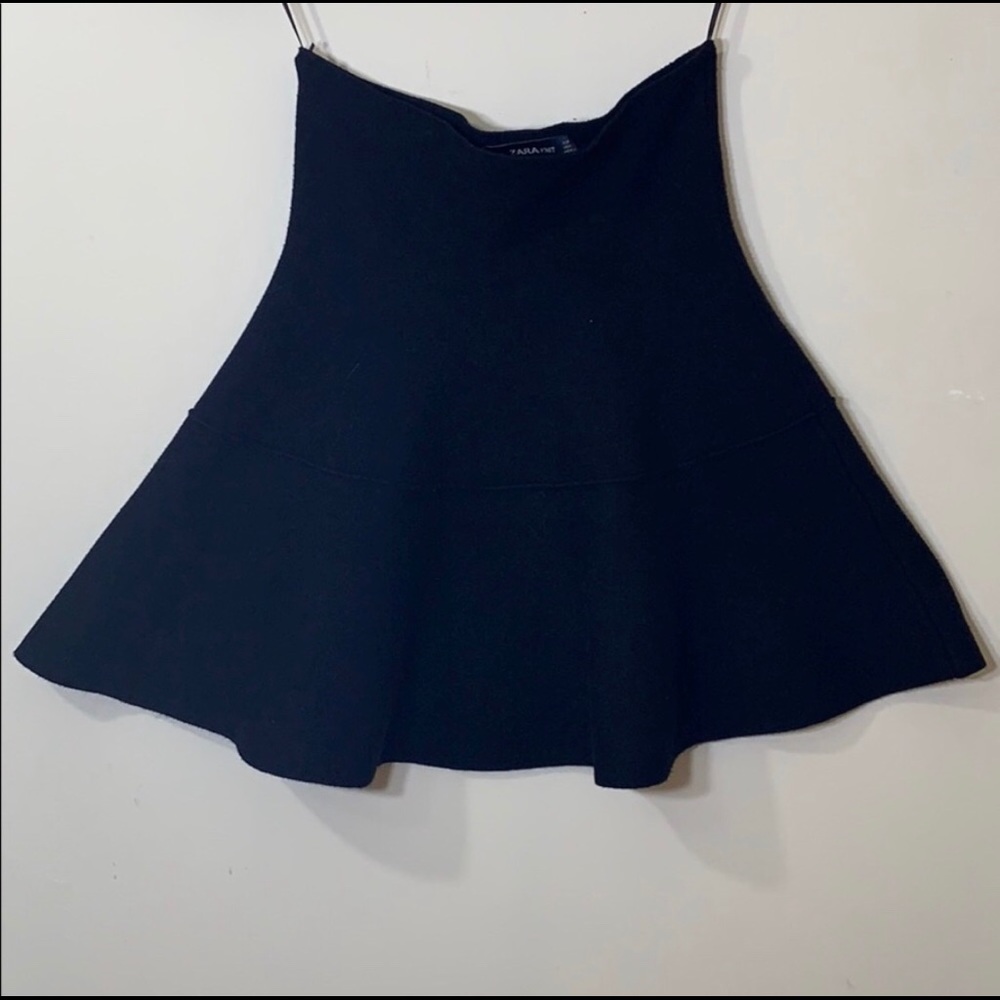 Zara knit black skater skirt